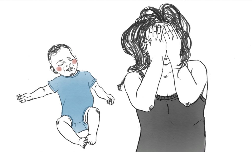 Иллюстрация сложностей заботы о ребенке после репродуктивного насилия