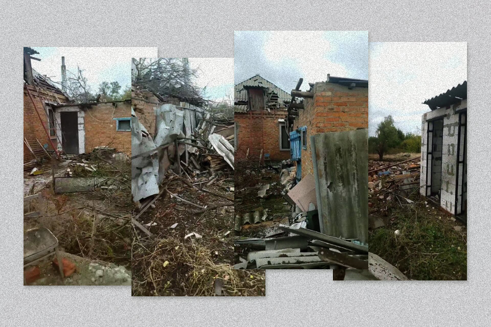 Ракетные удара разрушили дом Глеба, фото после обстрела. 