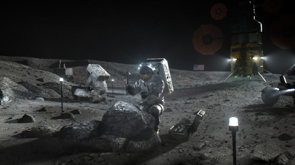Астронавты, которых отправили на Луну, из миссии Артемида