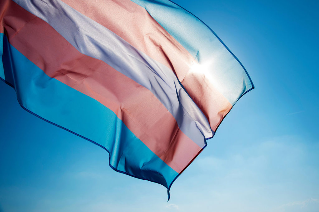 Флаг трансгендерных людей. "Мой ребенок трансгендер"