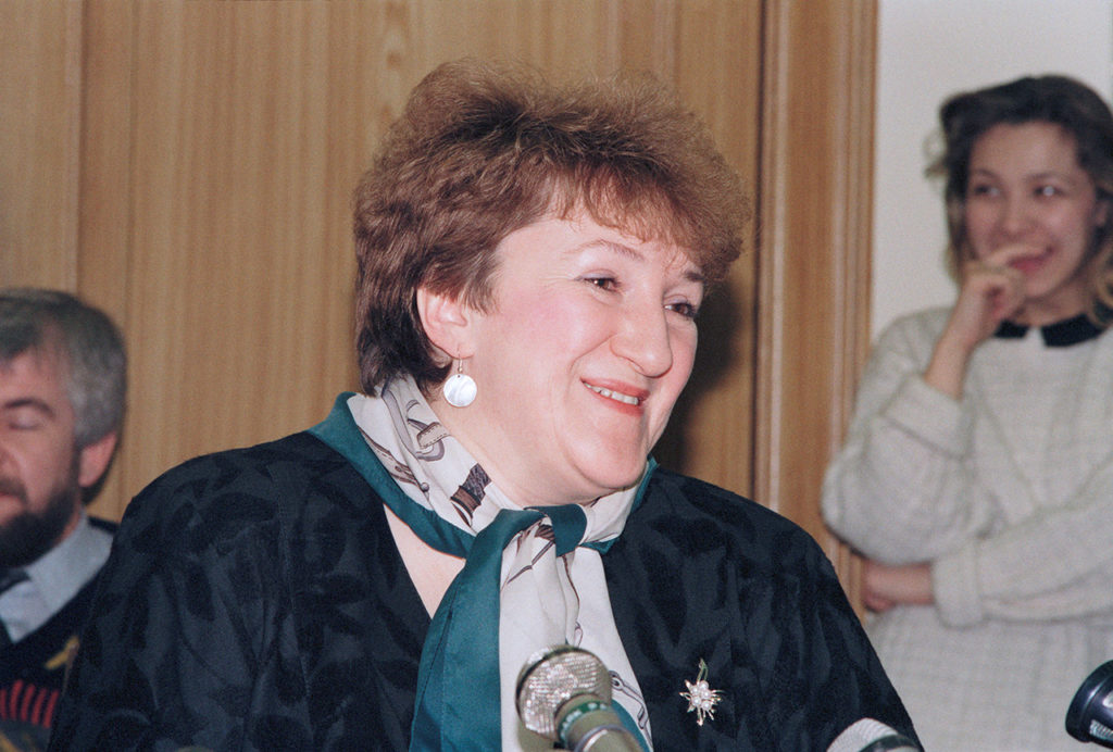 Галина Старовойтова в 1992 году. Она пыталась ввести люстрации против чекистов и коммунистов