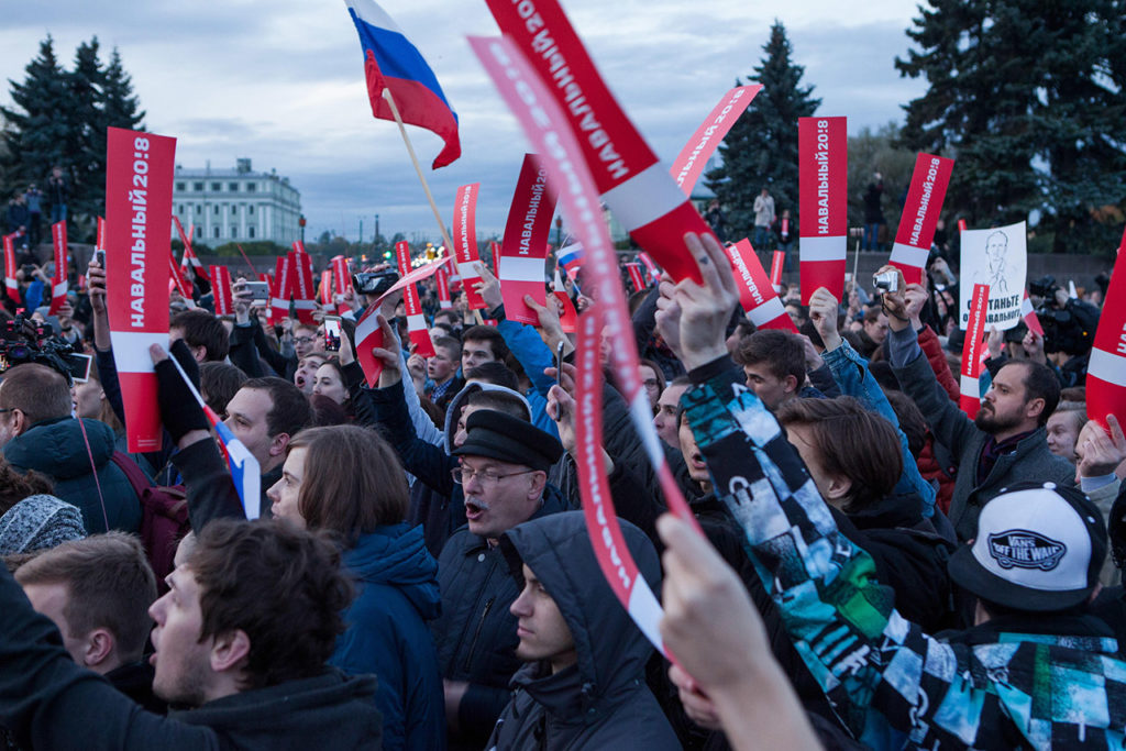 Санкт-Петербург. Октябрь 2017 года. Митинги «Допускай!» в поддержку Алексея Навального, которого не допустили до бюллетеня