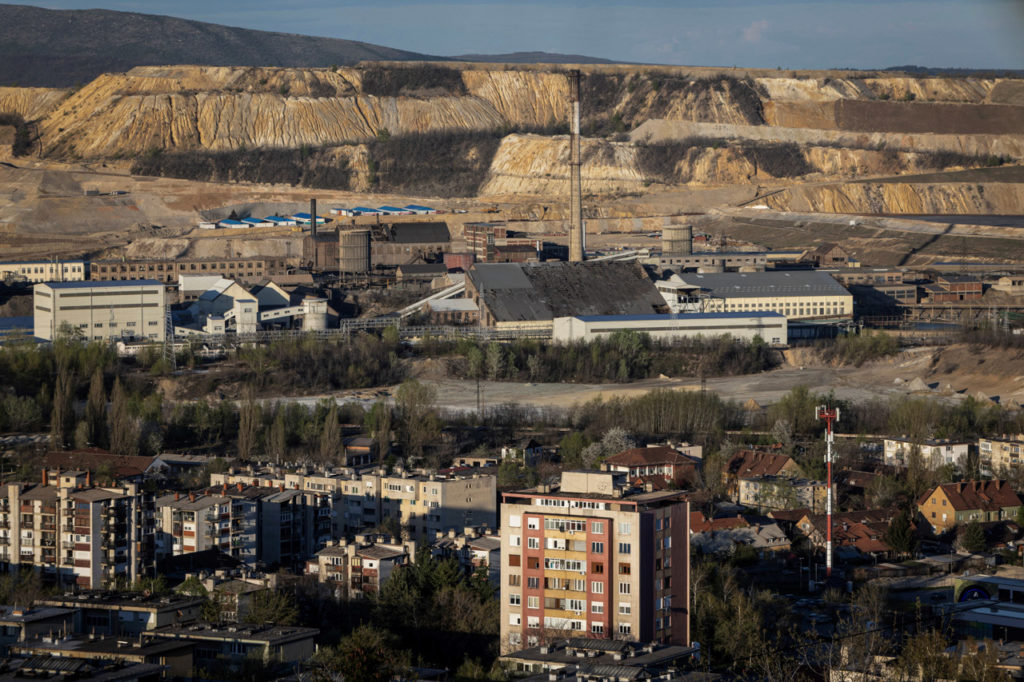 Вид на шахту в городе Бор, Сербия, 4 апреля 2024. 